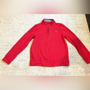 NWT Boys Vineyard Vines Pima Cotton Zip Up Sweater Sweatshirt Red Sz S 8/10